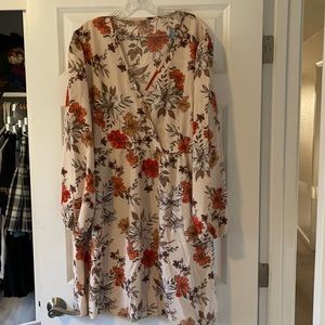 Cute floral long sleeve dress